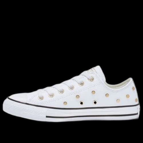 Converse Chuck Taylor All Star Studs Low Top Leather Spot Rivet White (Women's)
