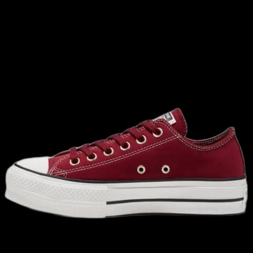 Converse Chuck Taylor All Star Platform Nubuck Low Top Thick Sole 'Red White' (Women's)