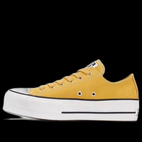 Converse Chuck Taylor All Star Platform Nubuck Low-top Thick Sole 'Yellow White' (Women's)