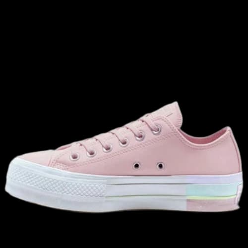 Converse Intergalactic Fade Chuck Taylor All Star Platform Low Top Thick Sole Pink White Sneakers 'Pink Blue' (Women's)