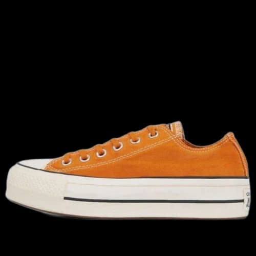 Converse Italian Crafted Dye Chuck Taylor All Star Platform Low Top Thick Sole 'Orange White' (Women's)