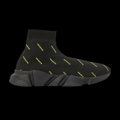 Balenciaga Speed Sneaker 'All Over Print - Black Yellow Fluo' (Women's)