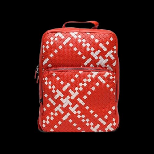 Bottega Veneta Intrecciato Woven Backpack 'Red'