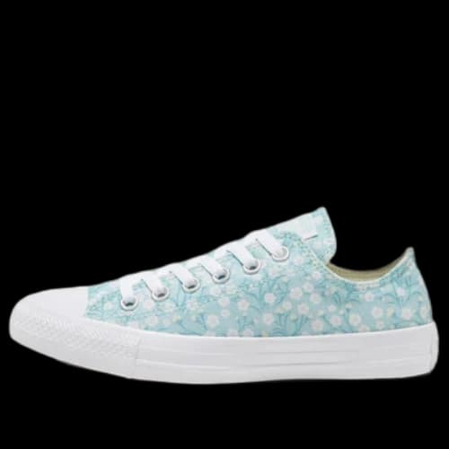 Converse Floral Chuck Taylor All Star Light Blue Sneakers (Women's)