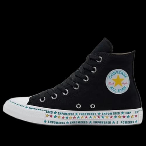 Converse Chuck Taylor All Star Black Colorful Stars Sneakers 'Black Blue Yellow' (Women's)