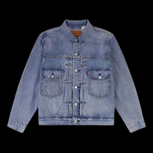 Levis lapel Pure Cotton Denim Jacket Blue