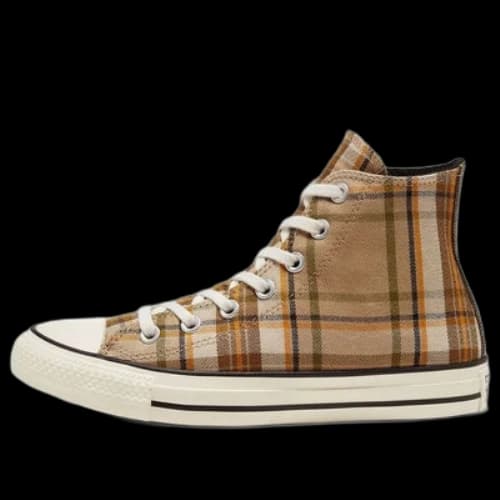Converse Chuck Taylor All Star Khaki Plaid Sneakers (Women's)