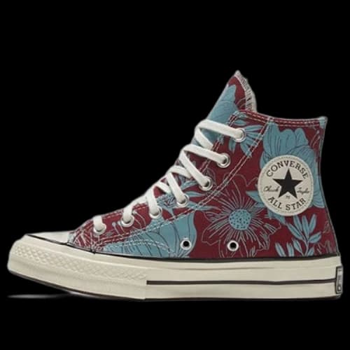 Converse Chuck Taylor All Star 1970s Red Blue Floral Sneakers 'Red Blue' (Women's)