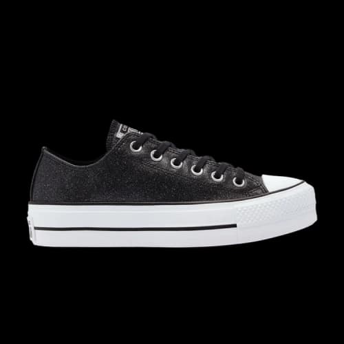 Converse Chuck Taylor All Star Platform Low 'Black Glitter' (Women's)