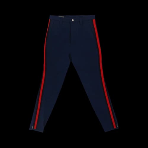 Gucci Striped Wool-Blend Crepe Track Pants Blue