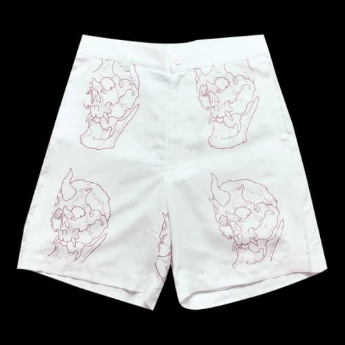Wacko Maria x 56 Tattoo Studio Cuba Shorts 'White'