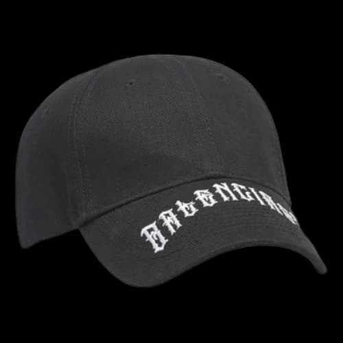 Balenciaga Balenciga Embroidered Tattoo Logo Visor Cap 'Black'