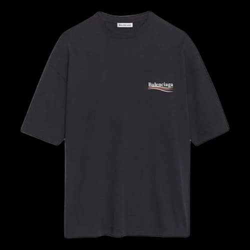 Balenciaga Political Campaign Short Sleeve Black