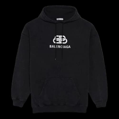 Balenciaga Loose hooded Long Sleeves Hoodie Black (Women's)
