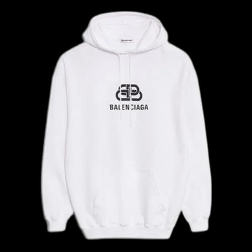 Balenciaga Pullover Drawstring Hoodie White (Women's)