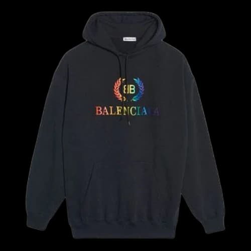 Balenciaga Embroidered Hoodie Black (Women's)