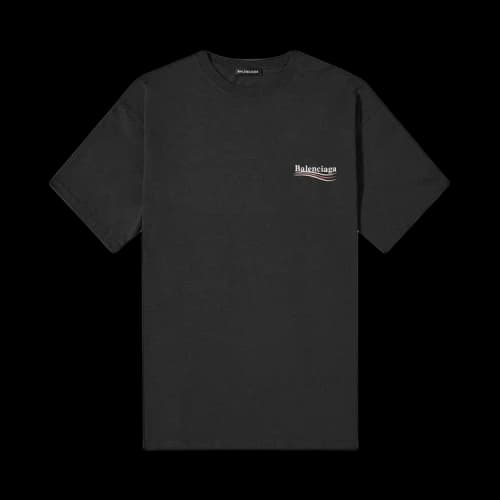 Balenciaga Political Campaign T-Shirt 'Black'