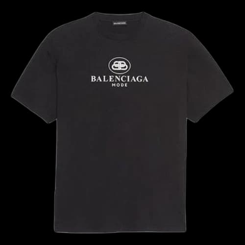 Balenciaga SS21 B Alphabet logo Pattern Short Sleeve Black