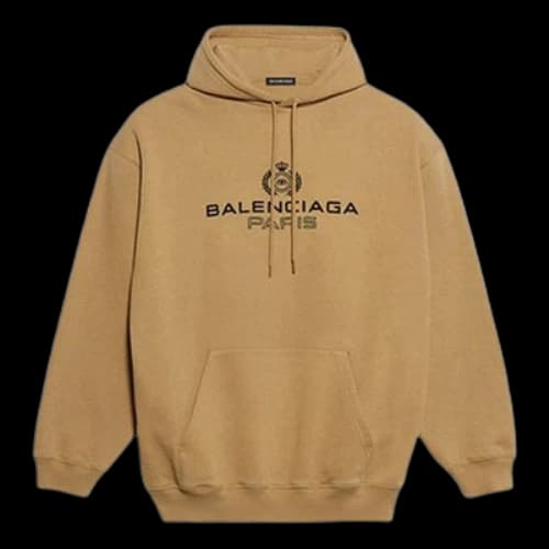 Balenciaga Paris Laurel Fleece Printing Khaki