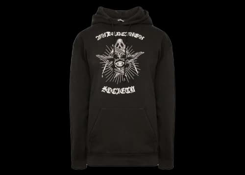Balenciaga Gothic Logo Hoodie Black