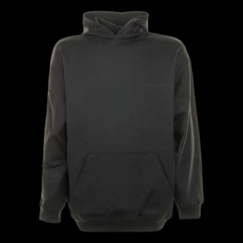 Balenciaga Logo Embroidered Hoodie 'Washed Black'