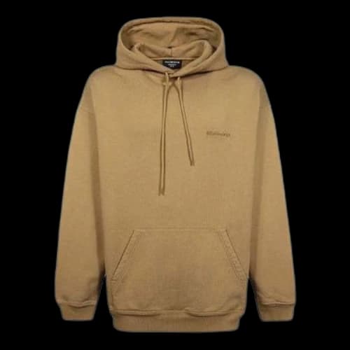 Balenciaga Logo Embroidered Hoodie 'Khaki'