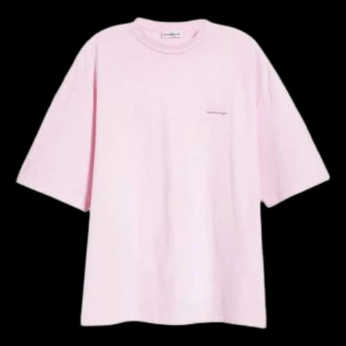 Balenciaga Basic Alphabet Small logo Short Sleeve Pink
