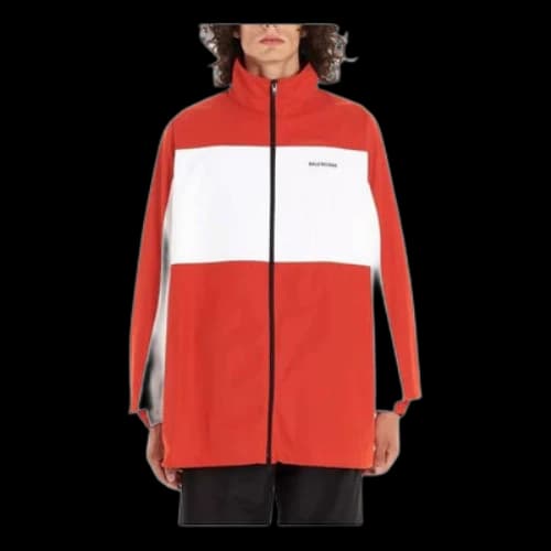 Balenciaga Two-Tone Full Zip Jacket 'Red White'