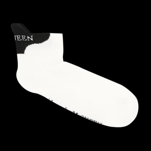 Alexander McQueen Signature Knit Socks White Black