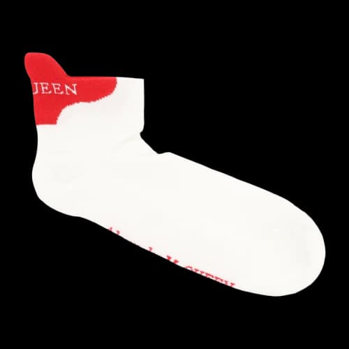Alexander McQueen Signature Knit Socks White Red