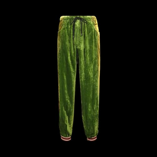 Gucci Mixed Media Jogger Pants Green