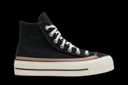 Converse Chuck Taylor All Star Raw Edge Platform High 'Black Champagne Tan' (Women's)