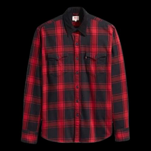 LEVI'S Levis Plaid Casual Long Sleeves Shirt Red