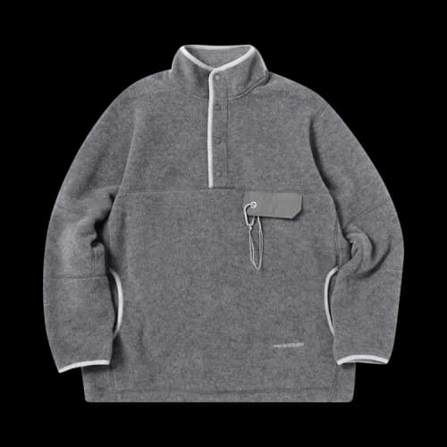 And Wander Wool Fleece Pullover 'Grey'