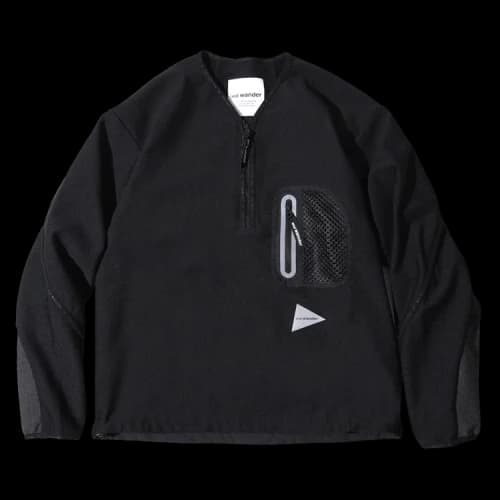 And Wander Light Fleece Pullover 'Black'