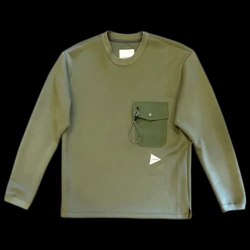 And Wander Airly Warm Crew Sweatshirt 'Charcoal'