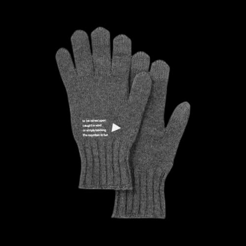 And Wander Knit Wool Gloves 'Grey'