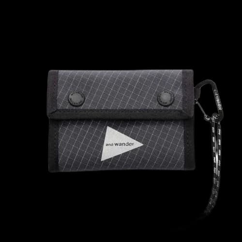 And Wander Reflective Rip Wallet 'Charcoal'
