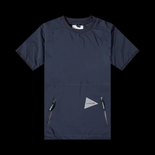 And Wander Pertex Wind Tee 'Navy'