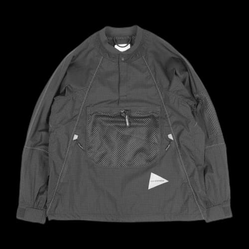 And Wander Breath Rip Pullover Jacket 'Black'