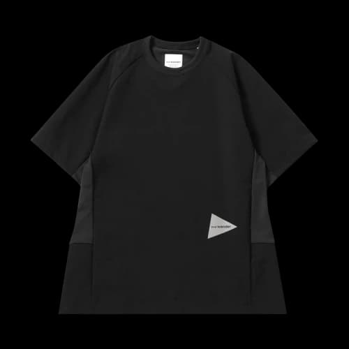 And Wander Hybrid Base Layer Short-Sleeve Shirt 'Black'