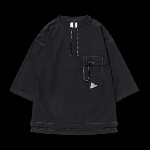 And Wander Dry Ripstop Long Pullover 'Black'