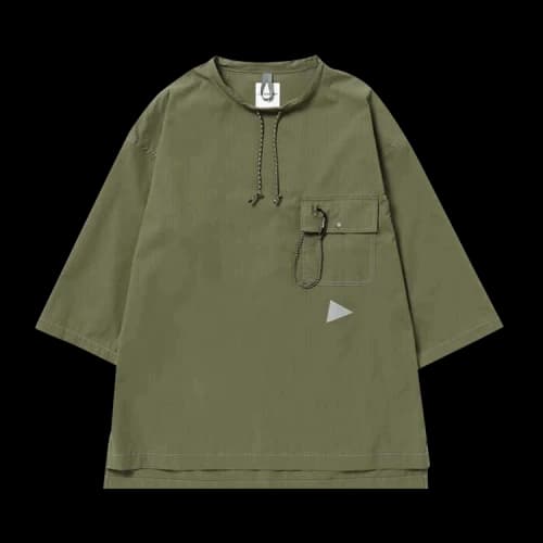 And Wander Dry Ripstop Long Pullover 'Khaki'