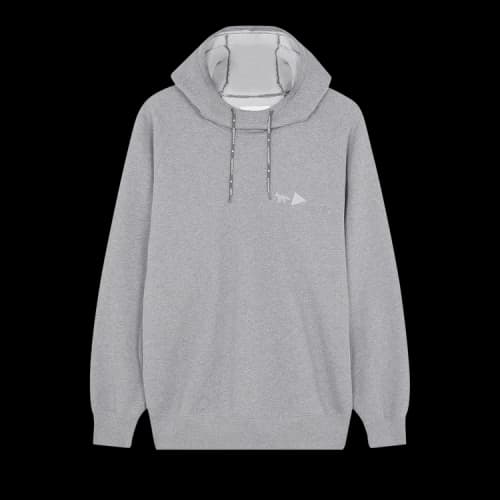 And Wander x Maison Kitsune Hooded Sweatshirt 'Grey'