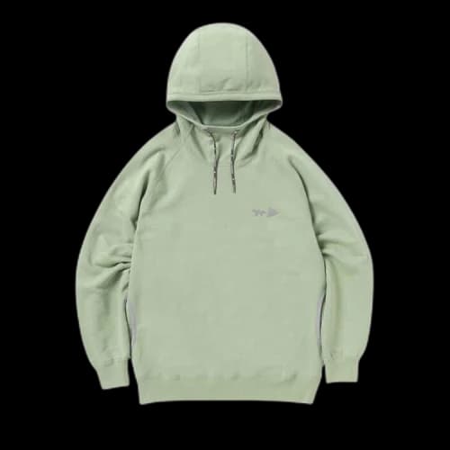 And Wander x Maison Kitsune Hooded Sweatshirt 'Green'
