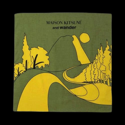 And Wander x Maison Kitsuné Bandana 'Khaki'