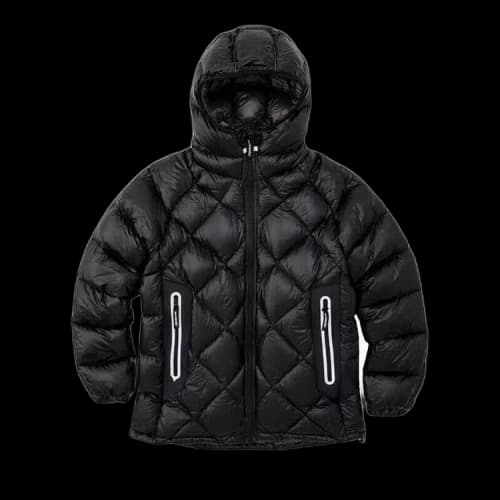 And Wander Diamond Stitch Down Hoodie 'Black'