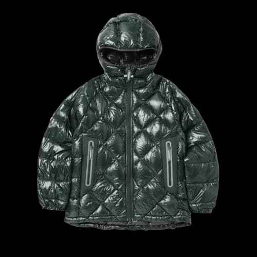 And Wander Diamond Stitch Down Hoodie 'Green'