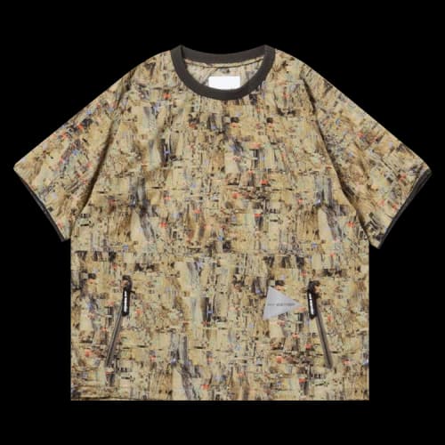 And Wander Pertex Printed Wind T-Shirt 'Beige'