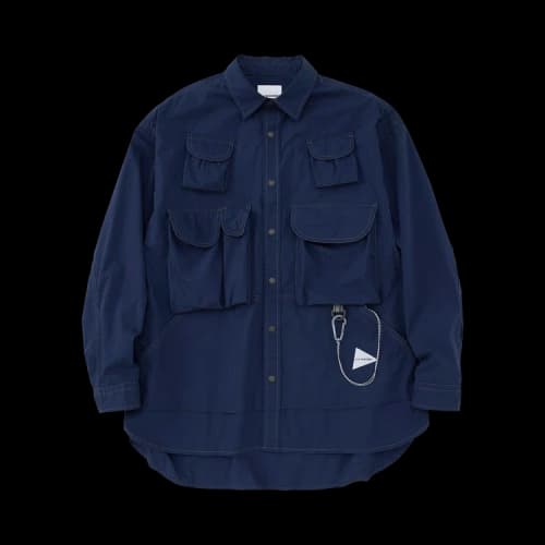 And Wander Multi Pocket Shirt 'Blue'